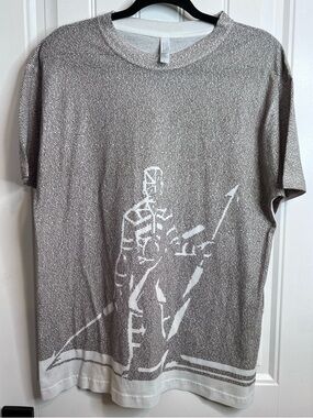 Litographs Men's Gray White Moby Dick Graphic Short-Sleeve T-Shirt. Size Large.
